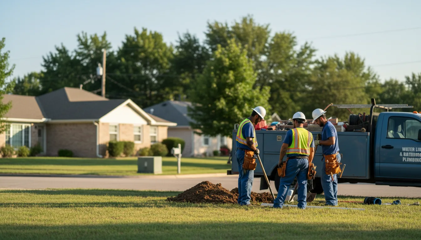 Residential water line and bathroom plumbing service in Marengo, IN